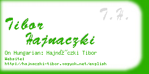 tibor hajnaczki business card